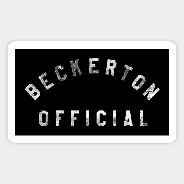 BECKERTON OFFICIAL white letters Magnet by Beckerton